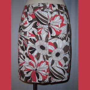 NWT Ann Taylor LOFT Cute Mod Floral Skirt
